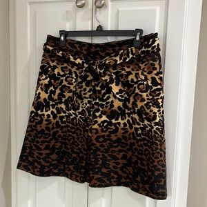 Belted leopard Etcetera skirt